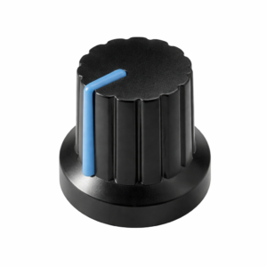 Perilla de plástico para potenciómetro azul