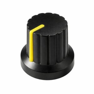 Perilla de plástico para potenciómetro amarillo