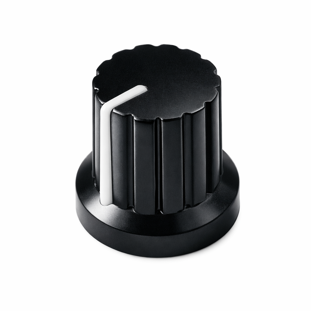 Perilla de plástico para potenciómetro blanco