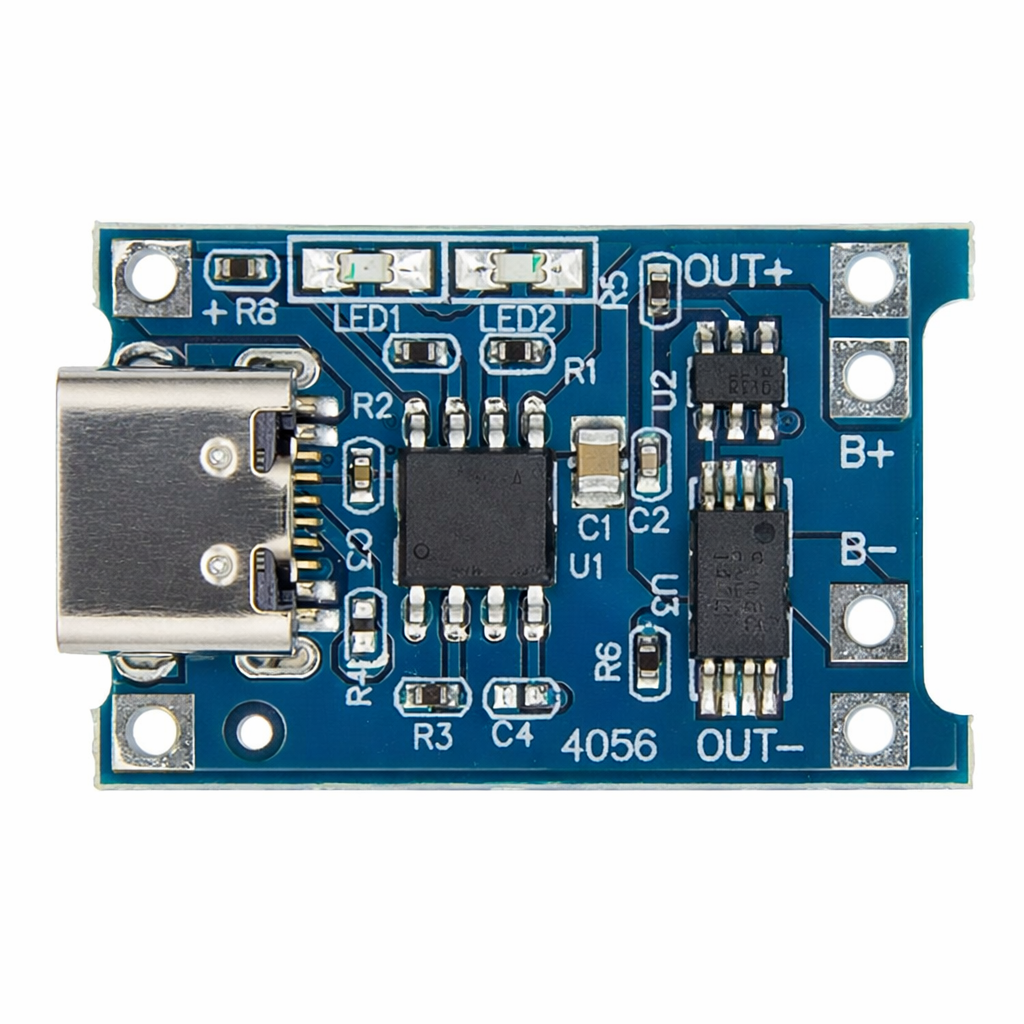 Módulo Cargador TP4056 Tipo C para Baterías Li-ion 18650