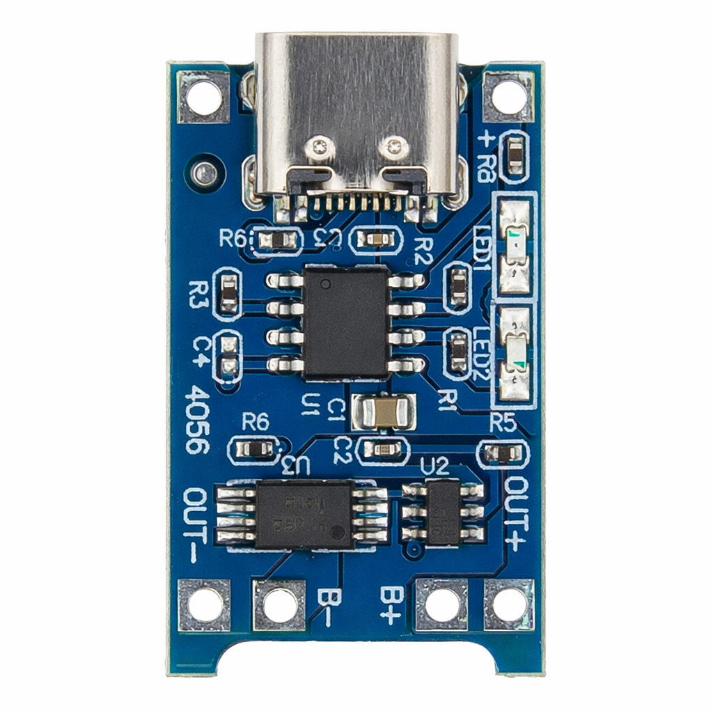 Módulo Cargador TP4056 Tipo C para Baterías Li-ion 18650 - Image 2