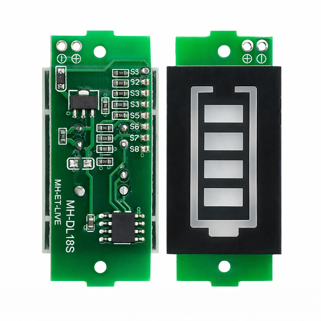 Módulo indicador carga baterías litio 18650 4s