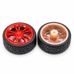 Llanta P/Motorreductor Rin Cromado Rojo