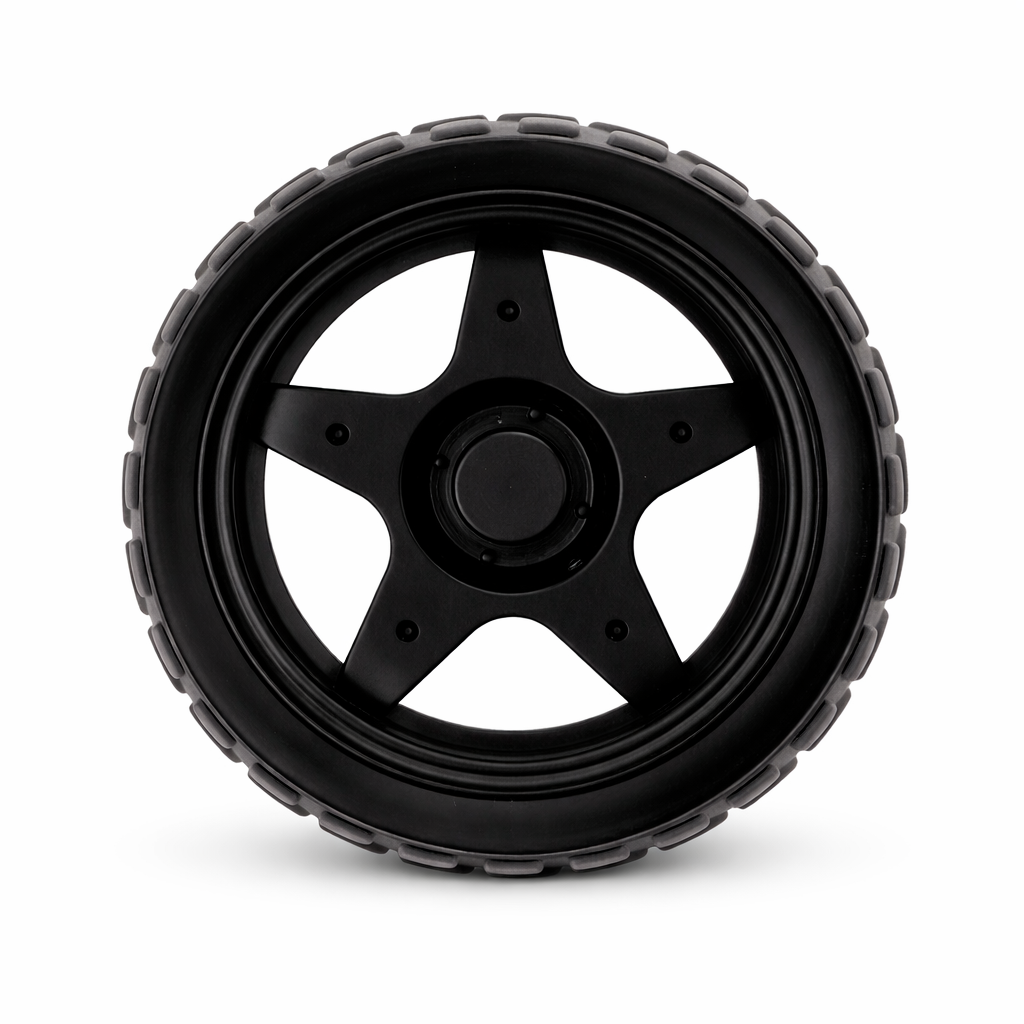 Llanta Negra P/Motorreductor 25x60mm