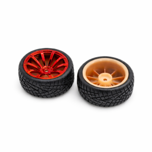 Llanta Hexagonal Rin Cromado Rojo