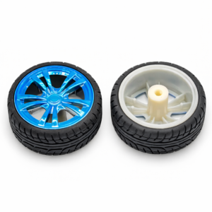 Llanta P/Motorreductor Rin Cromado Azul