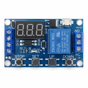 Módulo temporizador digital con relevador y display