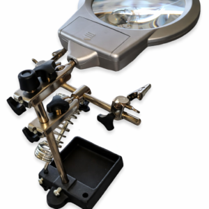 Soporte para Cautín con Lupa y Pinzas