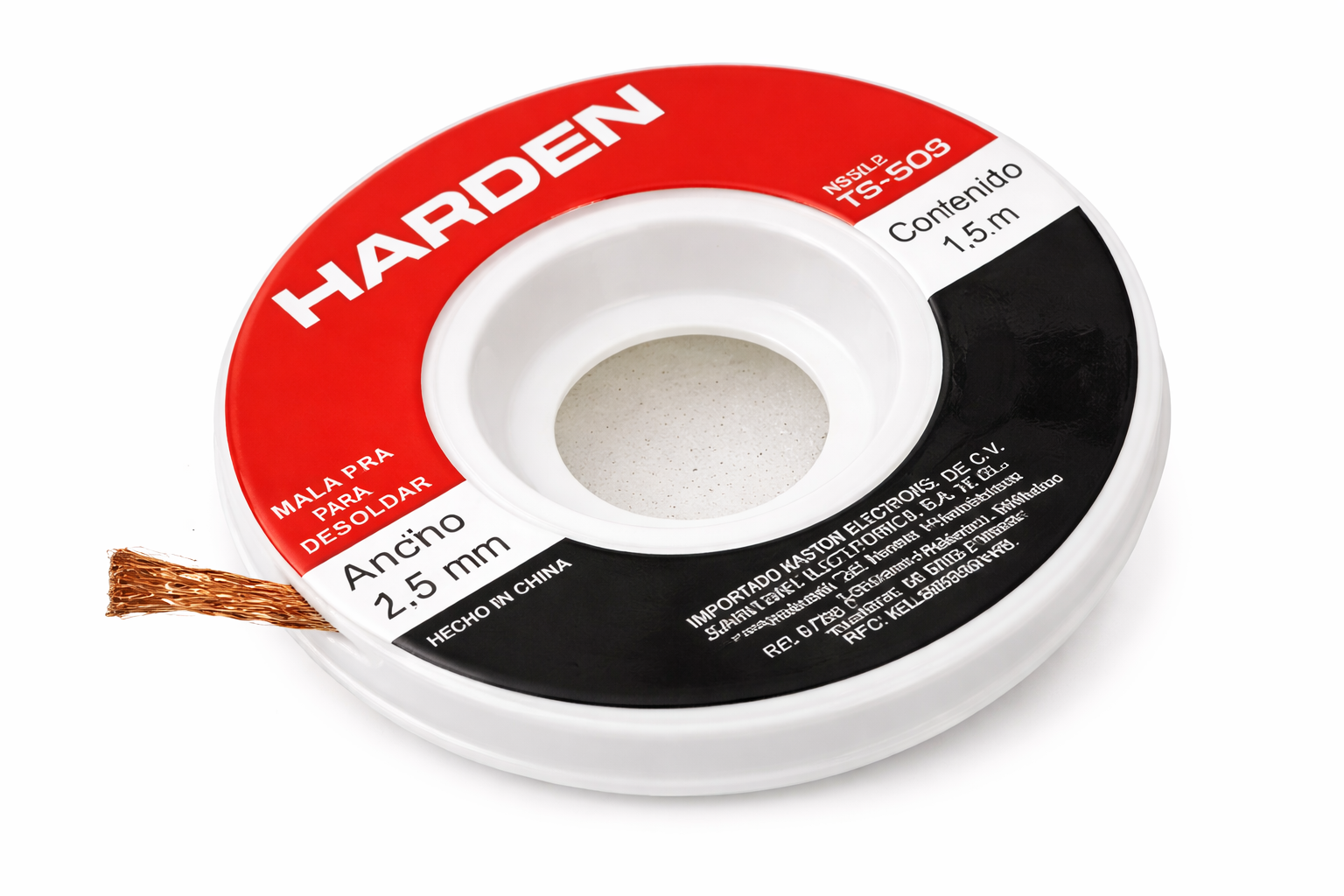 Malla Desoldadora Harden 2.5 mm x 1.5 m
