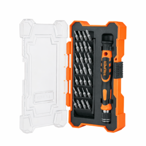 Desarmador de precisión con 28 puntas intercambiables