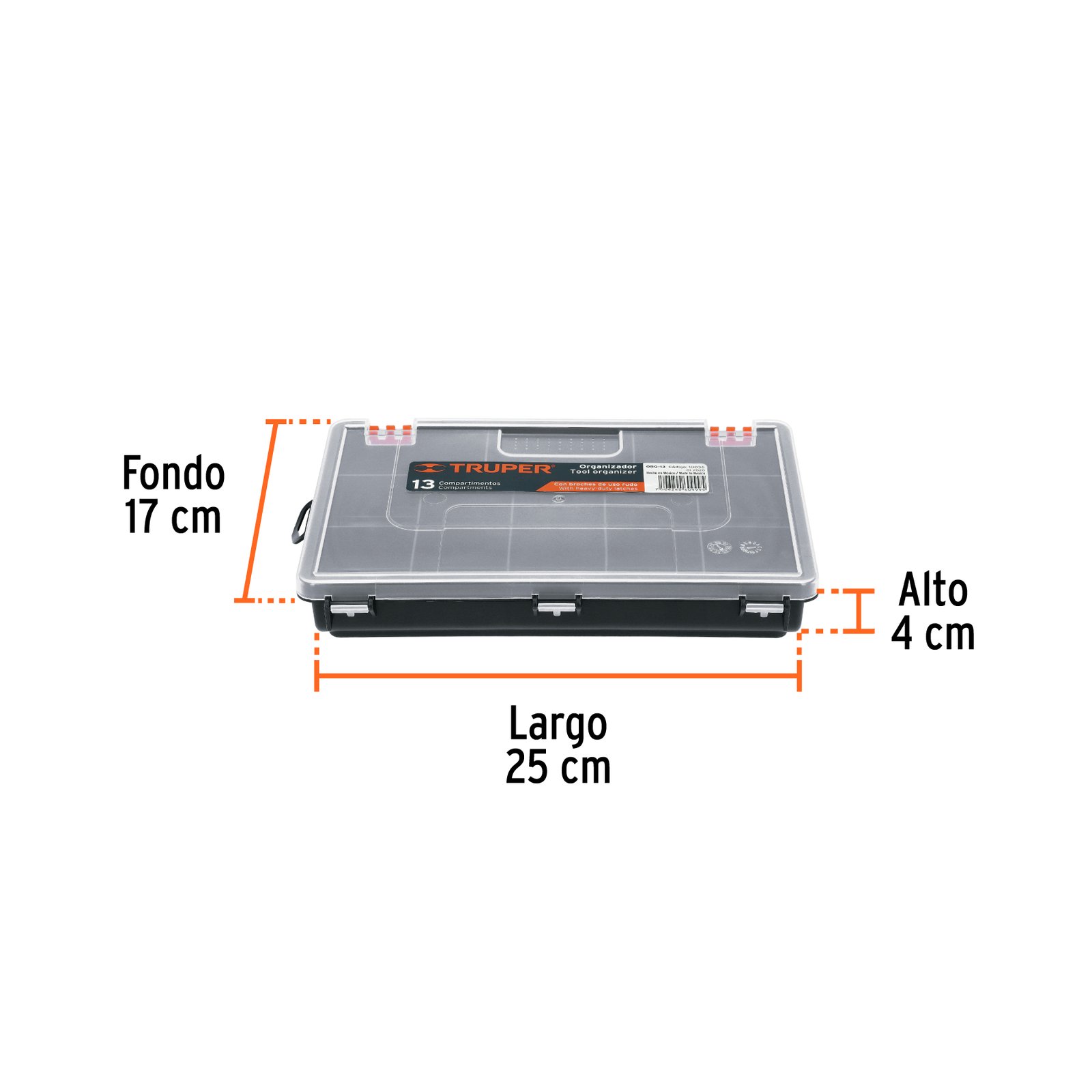 Organizador Plástico de 13 Compartimientos Truper - Image 2