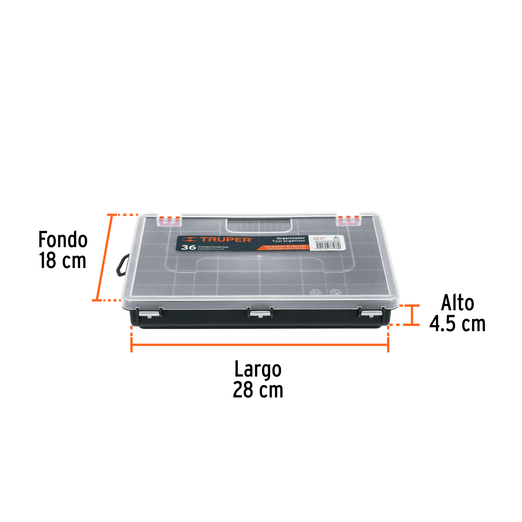 Caja Organizadora Plástica de 36 Compartimentos Truper - Image 5