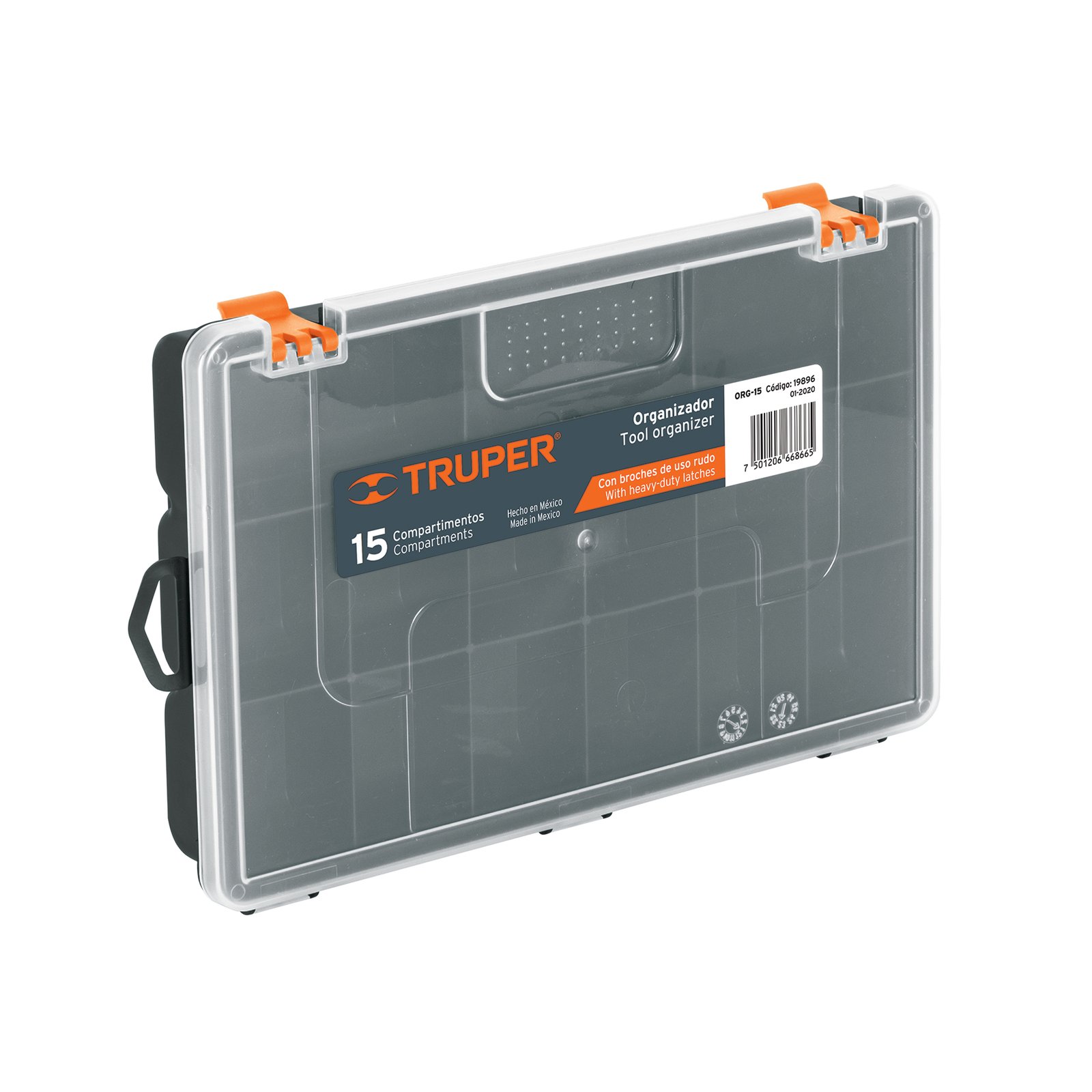 Organizador Plástico de 15 Compartimentos Truper