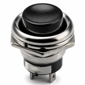 Botón Push Metálico Negro