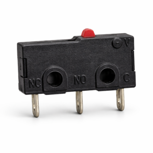 Micro Switch 3 Patas con Botón Rojo 5A 250V