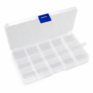 Organizador Plástico de 15 Compartimentos Transparente