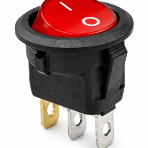Switch Redondo Rojo de 3 Pines ON/OFF