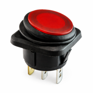 Switch Redondo 20A con Cubierta Roja