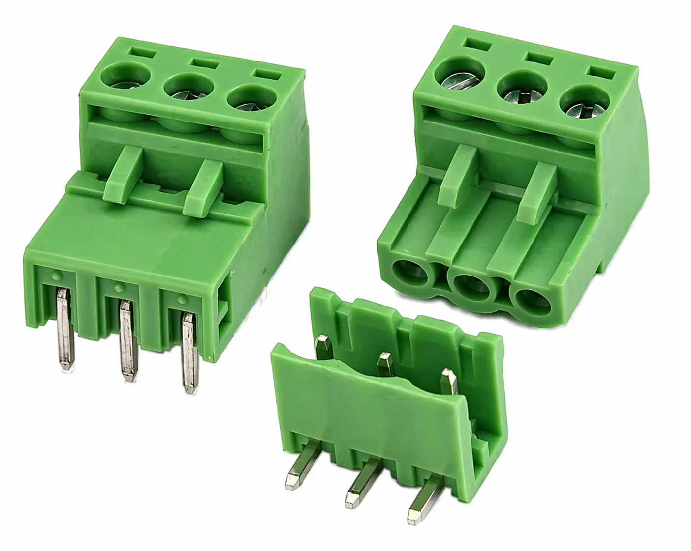 Clema Bornera de 3 Pines Vertical para PCB