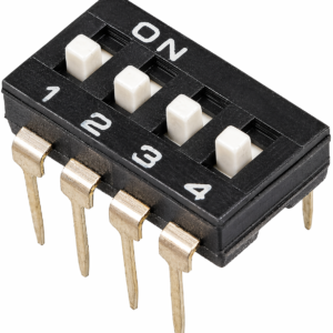 DIP Switch 4 Bits Pines Largos