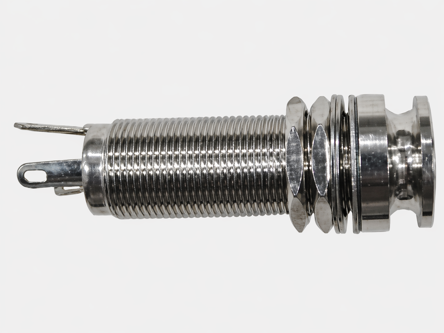 Jack 6.3 mm Mono para Guitarra Atornillable Metálico