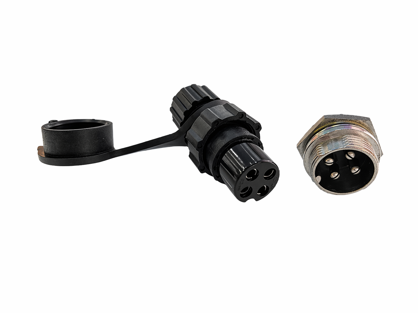 Conector para Micrófono 4 Pines Exterior Macho/Hembra