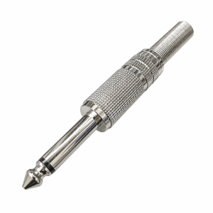 Plug 6.3 mm Metálico Monoaural para Cable