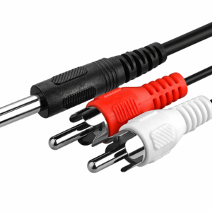 Cable de Audio Plug 6.3 mm a 2 RCA 1.8 m