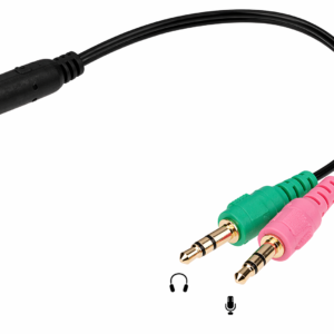 Adaptador Jack 3.5 mm a 2 Plugs 3.5 mm Estéreo