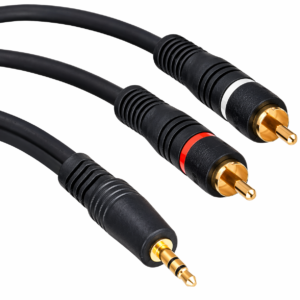 Cable Y 2 RCA a Plug 3.5 mm Reforzado 1.8 m
