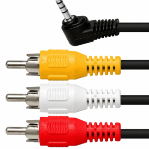 Cable 3 RCA a Plug 3.5 mm en L 1.8 m