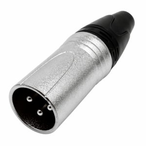Plug Canon XLR Macho 3 Pines Níquel con Seguro