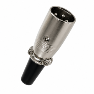 Plug Canon XLR 3 Pines Metálico con Aislante y Seguro