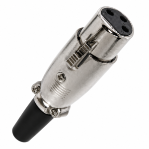 Jack Canon XLR 3 Pines Metálico con Aislante y Seguro