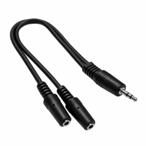 Cable Divisor de Audio 1 Plug a 2 Jacks 3.5 mm 20 cm