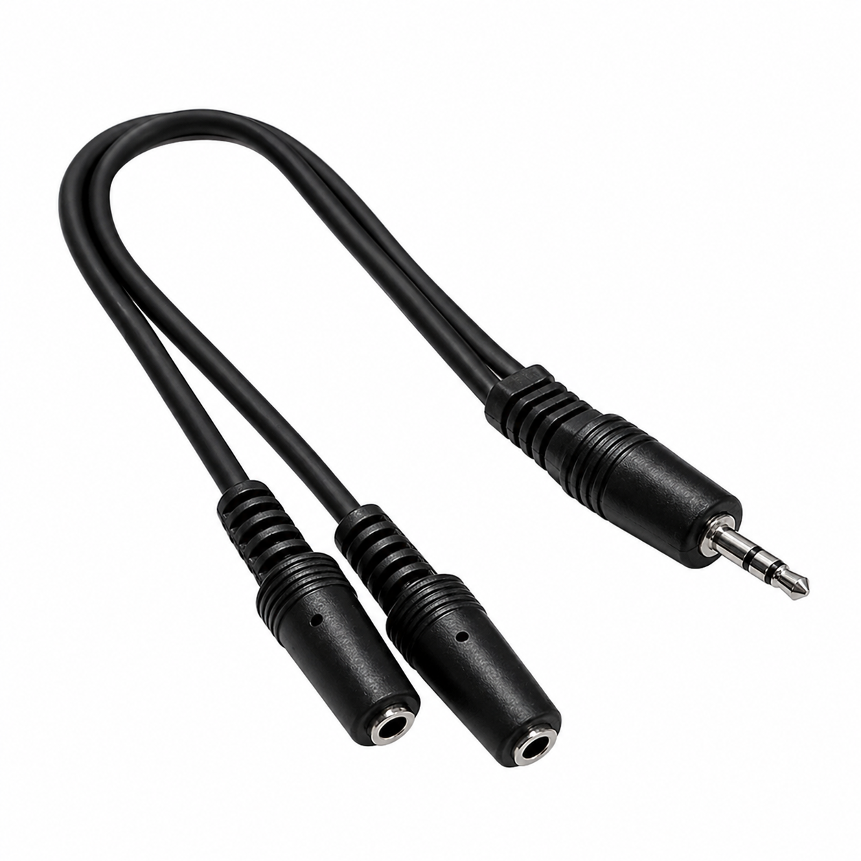 Cable Divisor de Audio 1 Plug a 2 Jacks 3.5 mm 20 cm