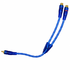 Cable Y RCA Azul 1 Plug a 2 Jacks RCA 30 cm