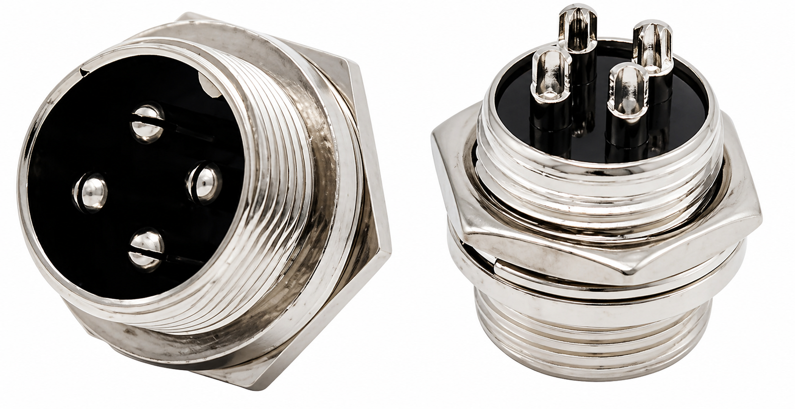 Plug de Chasis para Micrófono 4 Pines