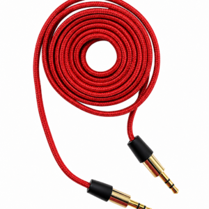 Cable Auxiliar 3.5 mm a 3.5 mm Tipo Agujeta Rojo