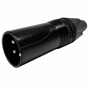 Plug Canon XLR Macho Negro para Cable