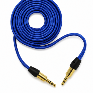 Cable Auxiliar 3.5 mm a 3.5 mm Tipo Agujeta Azul