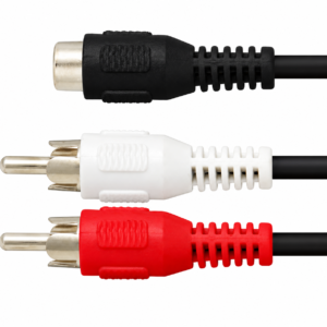 Cable de Audio 2 RCA a 1 Jack RCA 10 cm