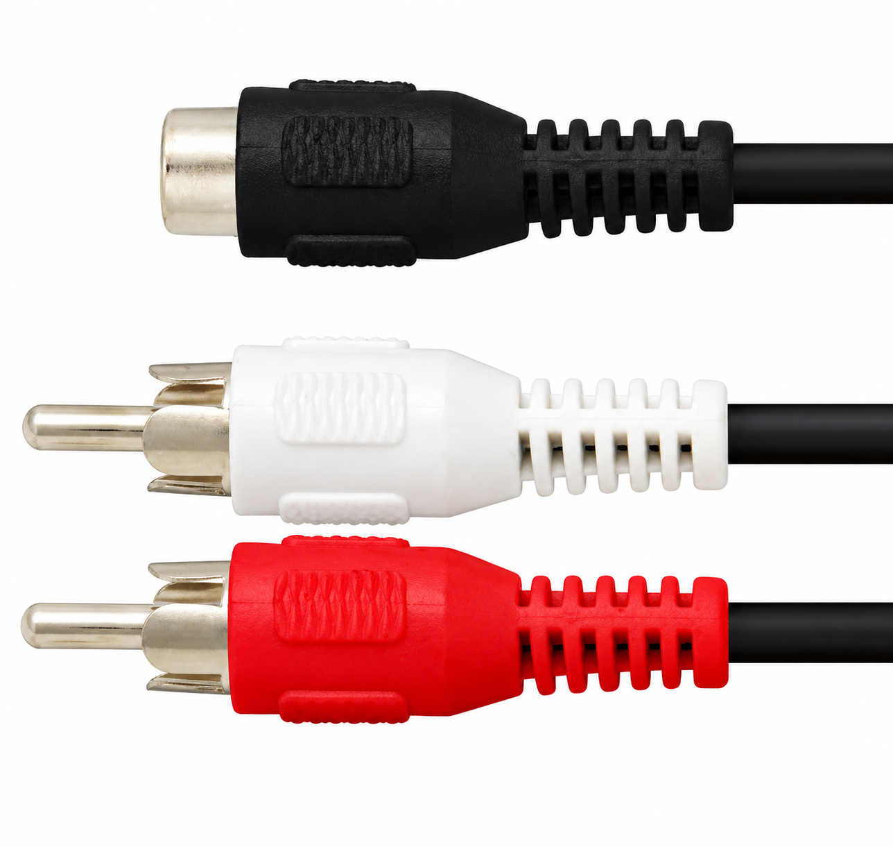 Cable de Audio 2 RCA a 1 Jack RCA 10 cm