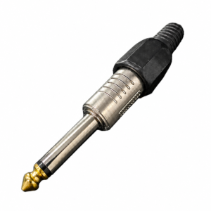 Plug 6.3mm Metálico Punta Dorada
