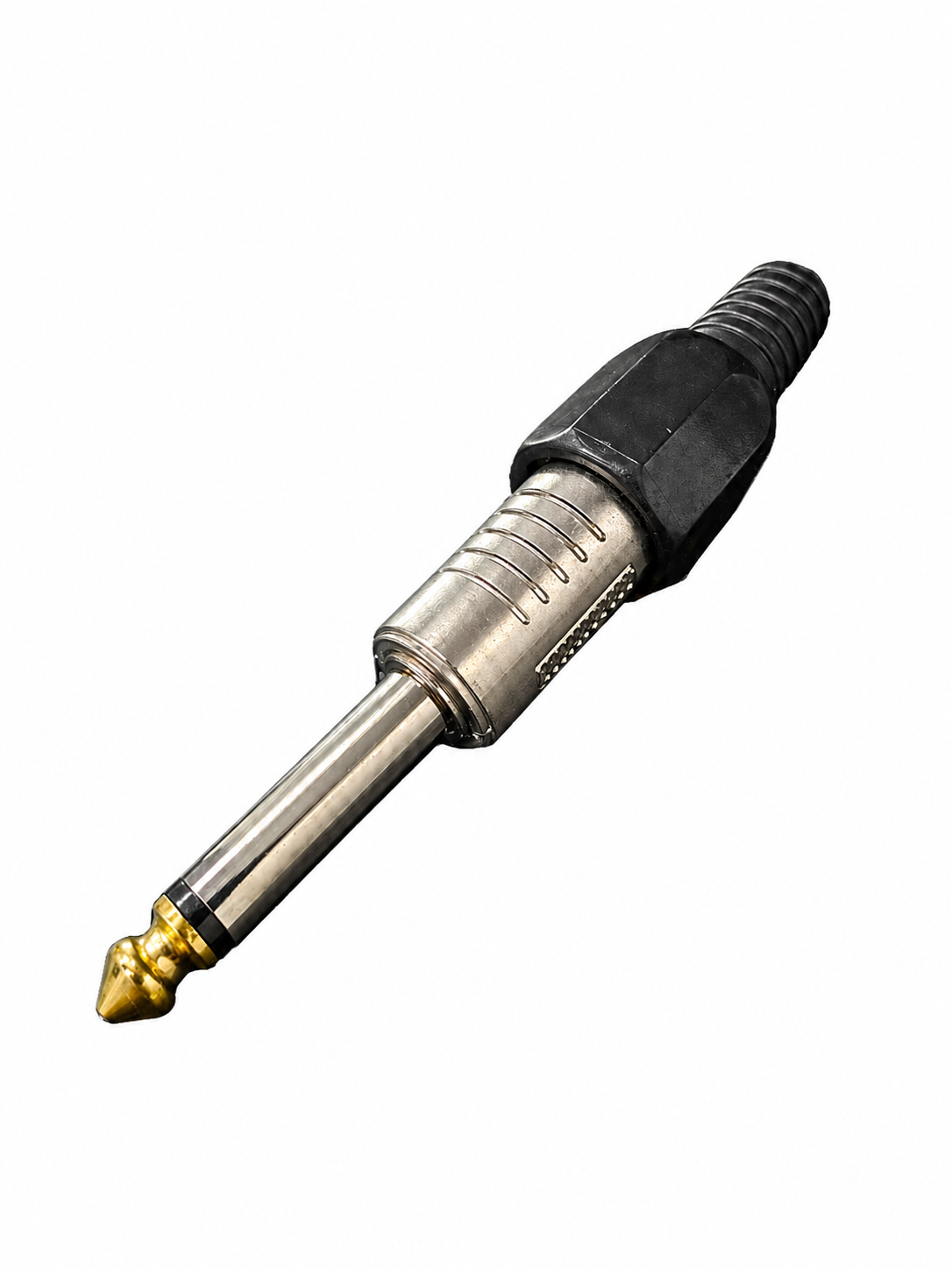 Plug 6.3mm Metálico Punta Dorada
