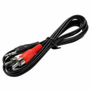Cable Y 2 RCA a Plug 3.5mm Negro 1.8m