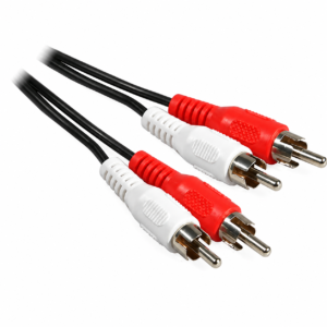 Cable de Audio 2 RCA a 2 RCA Negro 90cm