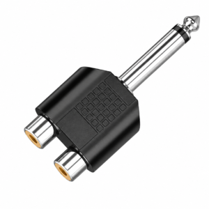 Adaptador 2 Jack RCA a Plug 6.3mm Mono