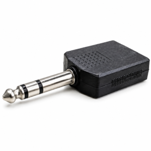 Adaptador 2 Jack 6.3mm a Plug 6.3mm Estéreo