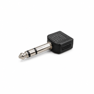 Adaptador 2 Jack 3.5mm a Plug 6.3mm Estéreo